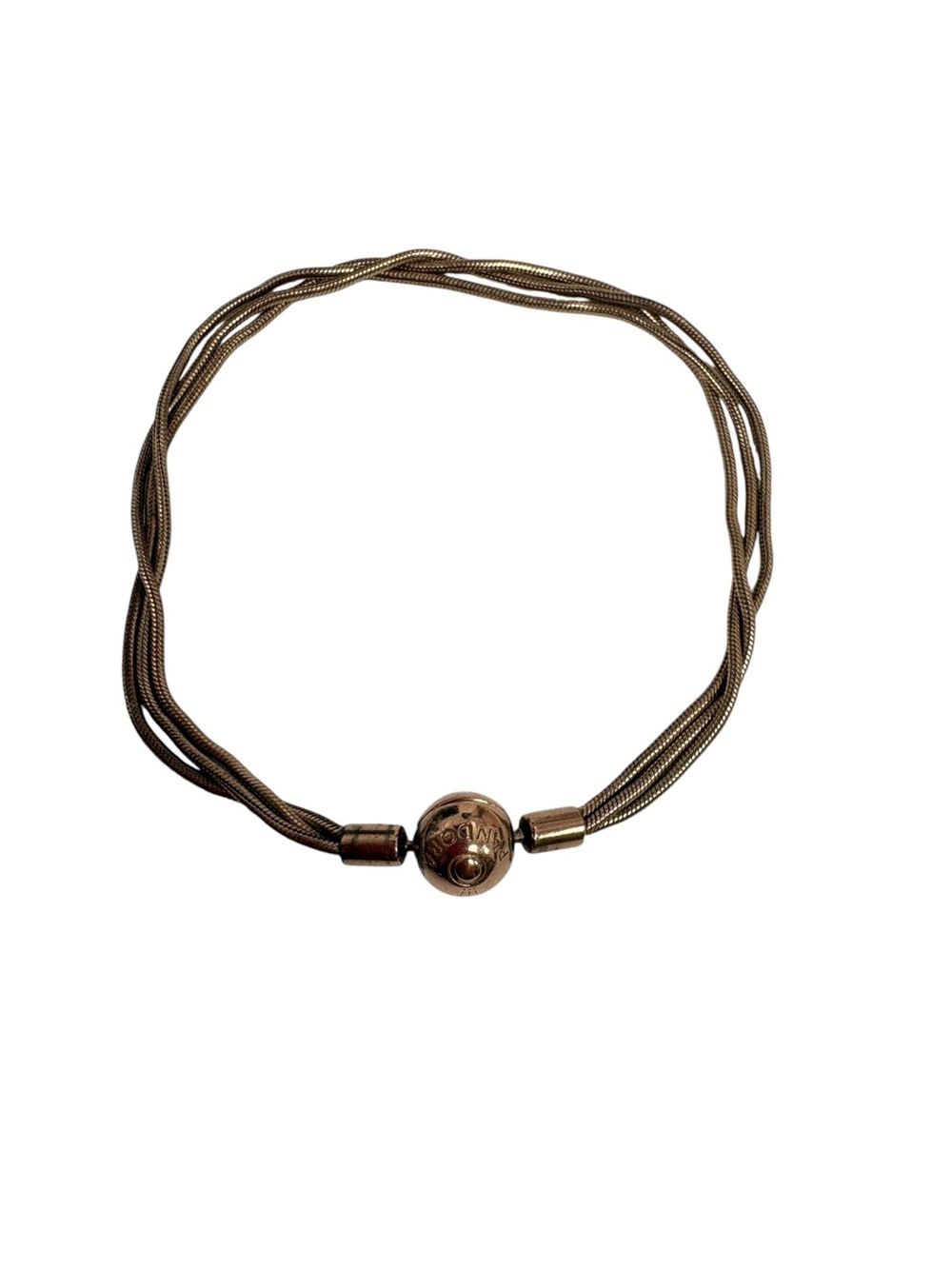 Pandora Rose Gold-Tone Multi Strand Necklace with Decorative Clasp
